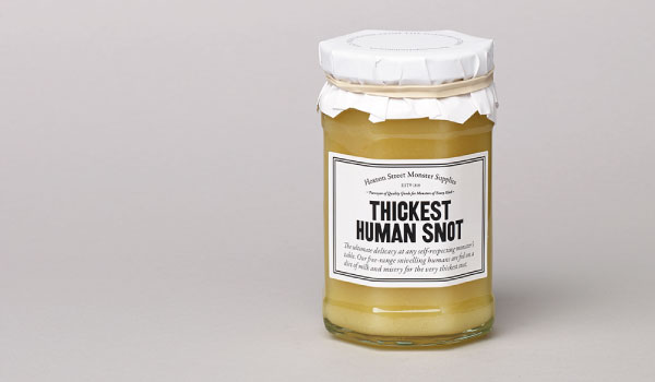 A jar of Thickets Human Snot 